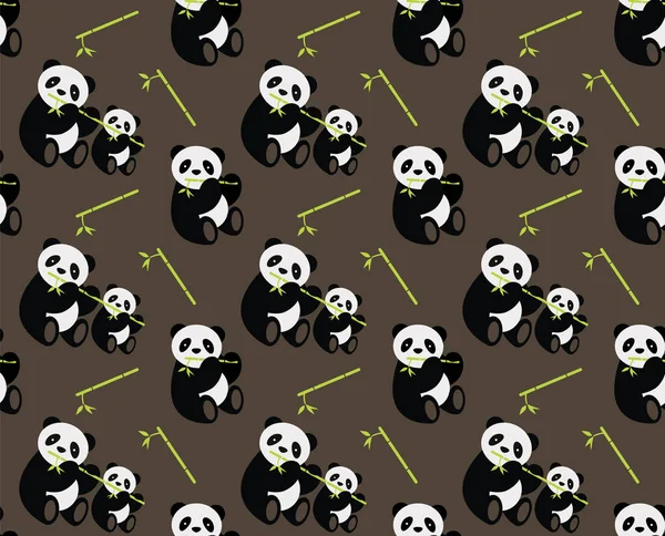 Nahtlose Pandabärenmuster Vektorillustration — Stockvektor