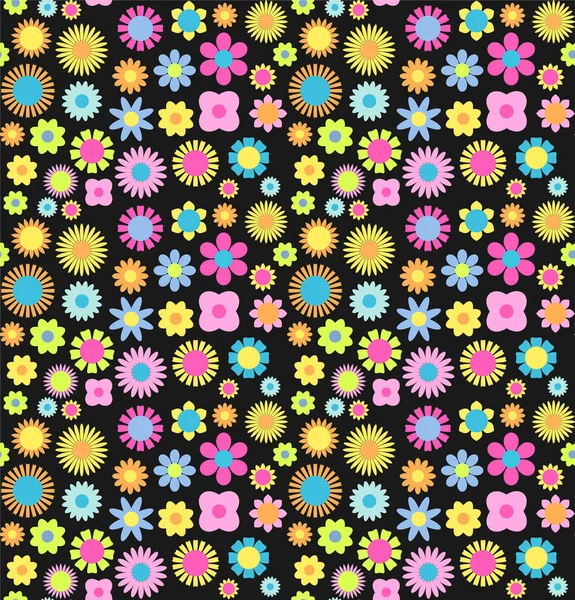 Lindo Patrón Floral Inconsútil Colorido Fondo Vectorial — Archivo Imágenes Vectoriales