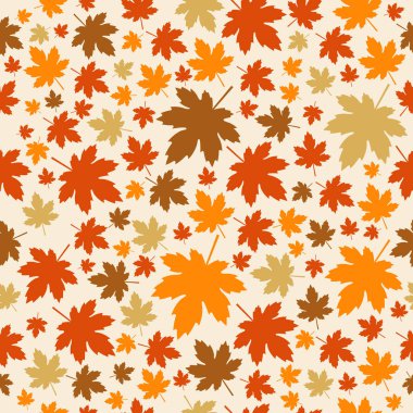 Akçaağaç yaprakları sorunsuz kuvvetler. Sonbahar vektör arka plan. 