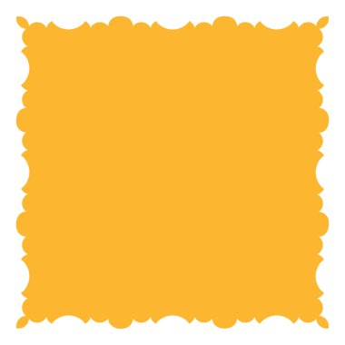 Süslü Sınır Kare Şekli Altınla