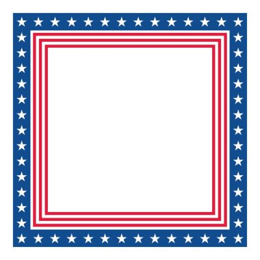 Vatansever Yıldızlar ve Çizgili Meydan Çerçevesi. Yıldız ve Çizgili Amerikan Bayrak Sınırı.