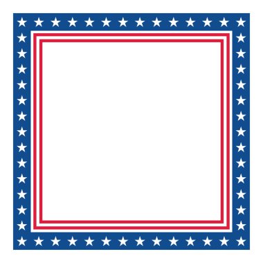 Vatansever Yıldızlar ve Çizgili Meydan Çerçevesi. Yıldız ve Çizgili Amerikan Bayrak Sınırı.