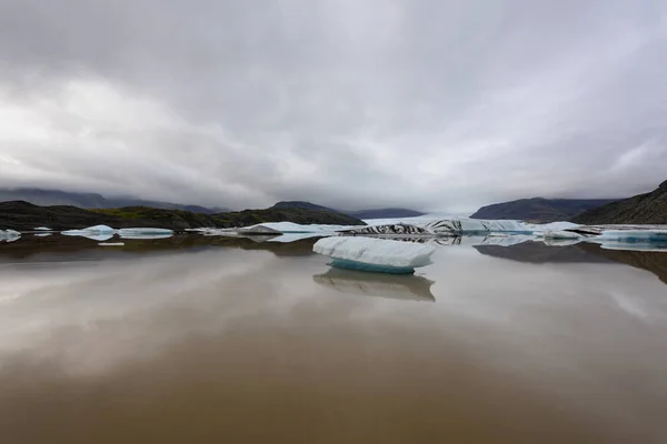 Paisagem Congelada Drainglacier Geleira Grande Geleira Vatnajokull Islândia Glaciar Fornece — Fotografia de Stock