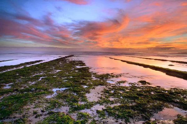 Amazing Sea Landscape Sunset Seascape Beach Coast Portugal Outdoor Colorful — Stock Photo, Image