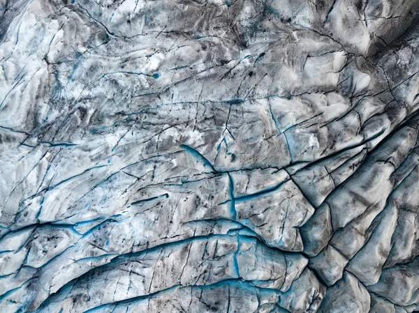 Dron Zobacz Fjallsarlon Góry Lodowej Laguny Lodowiec Islandii Vatnajokull Lodowiec — Zdjęcie stockowe