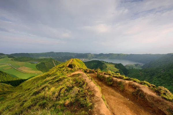 Azores Panoramablick Auf Natürliche Landschaft Wunderschöne Malerische Insel Portugal Wunderschöne — Stockfoto