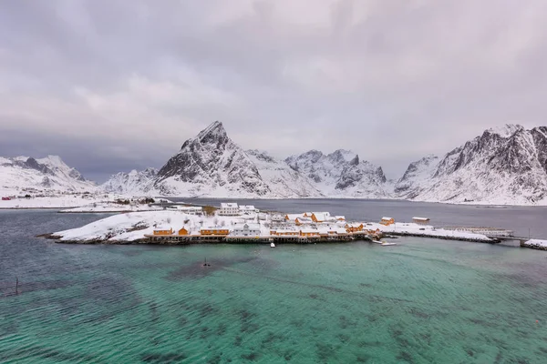 Tipico Paesaggio Norvegese Bella Vista Panoramica Delle Isole Lofoten Paesaggio — Foto Stock