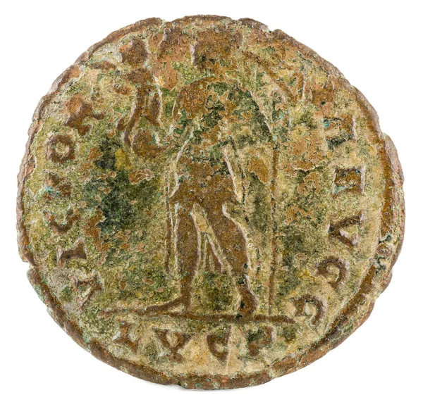 Ancient Roman Copper Coin Emperor Magnus Maximus Reverse — Stock Photo, Image