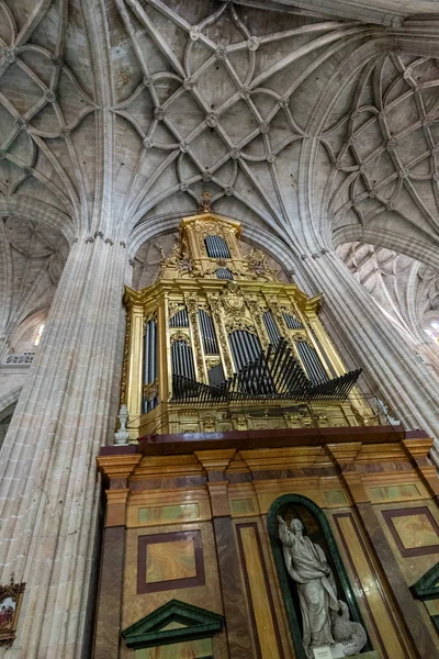 Segovia España Octubre 2017 Órgano Antiguo Catedral Segovia — Foto de Stock