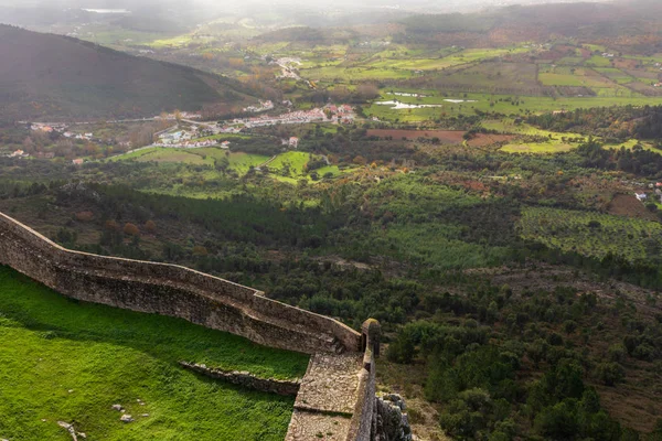 Τοπίο Από Μεσαιωνικά Τείχη Του Ιστορικού Χωριού Μάρβαο Πορτογαλία — Φωτογραφία Αρχείου
