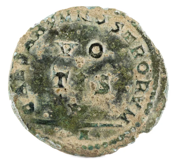 Monedă Cupru Romană Veche Împăratului Crispus Reverse — Fotografie, imagine de stoc