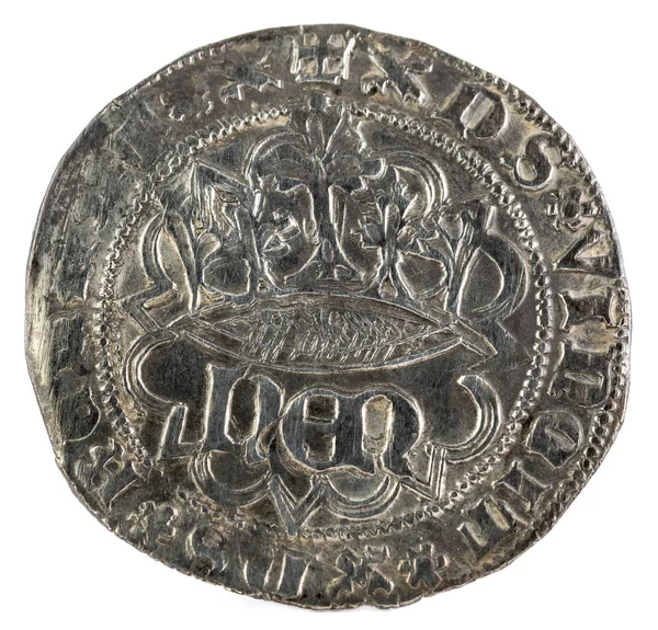 Antigua Moneda Medieval Plata Del Rey Enrique Verdad Acuñado Segovia — Foto de Stock