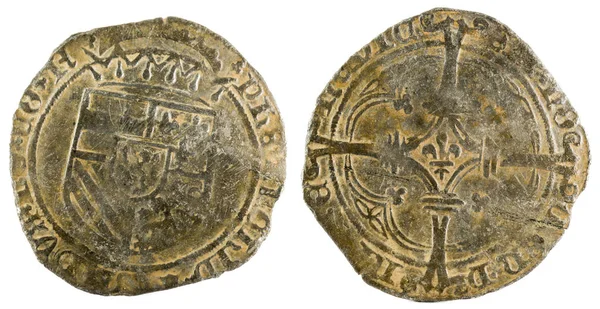 Αρχαίο Κέρμα Του Βασιλιάς Φελίπε Patard Επινόησε Namur Ισπανικές Κάτω — Φωτογραφία Αρχείου