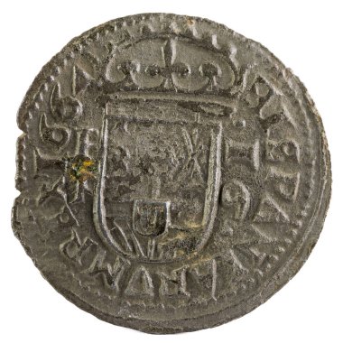Eski İspanyol Kralı Felipe IV'ın bakır. 1664. 16 Maravedis. Ters.