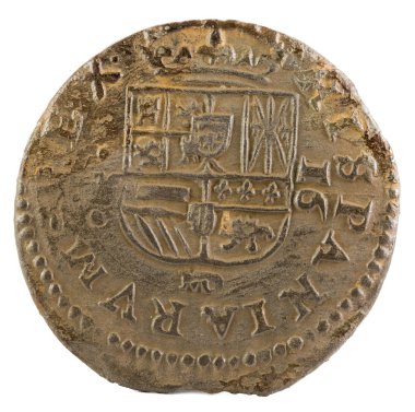 Eski İspanyol Kralı Felipe IV'ın bakır. 1661. 16 Maravedis. Ters.