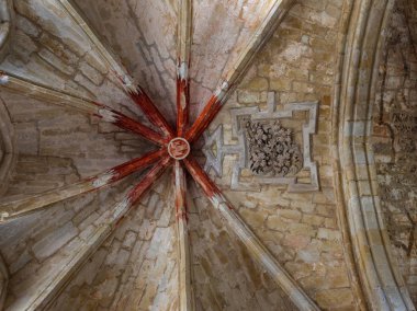 Rioseco, İspanya - 06 Nisan 2018: Dome Kilisesi. Santa Maria de Rioseco Manastırı. Burgos. İspanya.