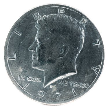 Amerika Birleşik Devletleri para. Yarım doları 1971 ö Kennedy. Ön yüzde. 
