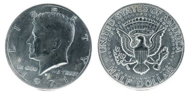Amerika Birleşik Devletleri para. Yarım doları 1971 ö Kennedy.