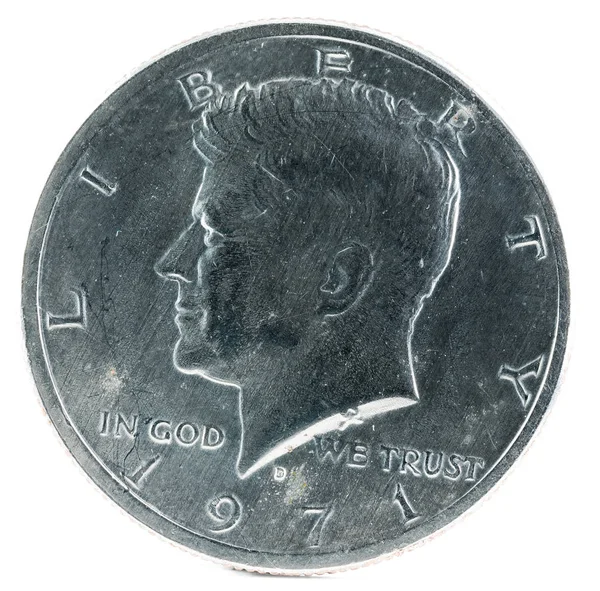 Moneda Los Estados Unidos Medio Dólar 1971 Kennedy Anverso —  Fotos de Stock