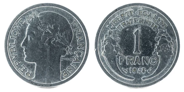 Vieille Pièce Française Franc 1948 — Photo