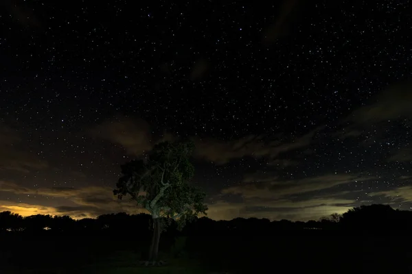 Night Photography Santibanez Bajo Extremadura Spain — Stock Photo, Image