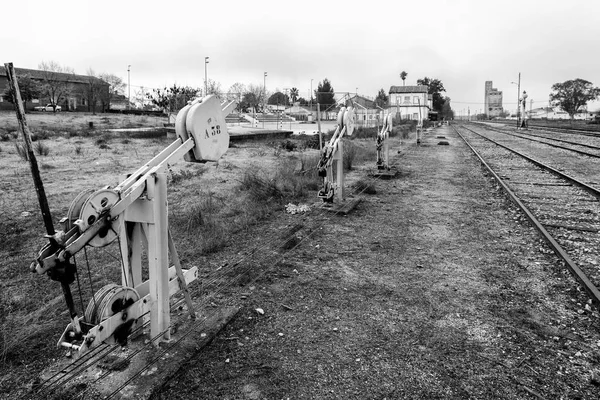 Change Needles Old Railway Station Arroyo Luz Extremadura Spain — Stock Photo, Image