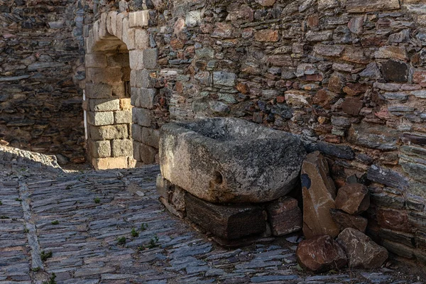 Stare Drzwi Zabytkowych Murów Monsaraz Portugalia — Zdjęcie stockowe