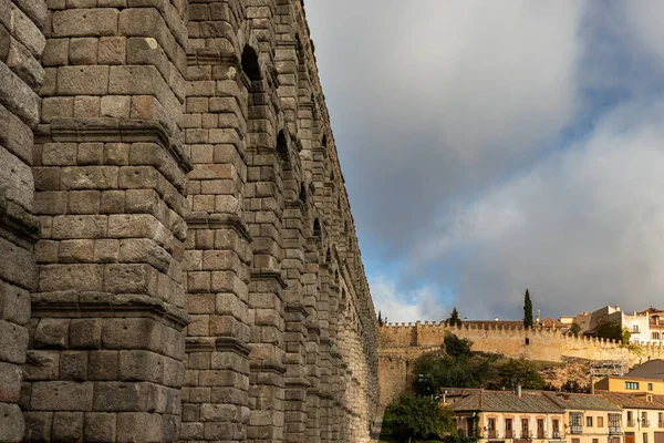 Roman Aqueduct Segovia Ancient Aqueduct Built Romans — Stock Photo, Image
