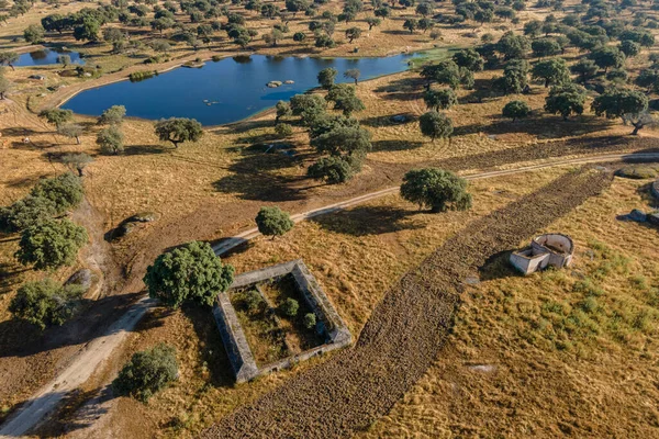 Paysage Dans Dehesa Luz Arroyo Luz Estrémadure Espagne — Photo