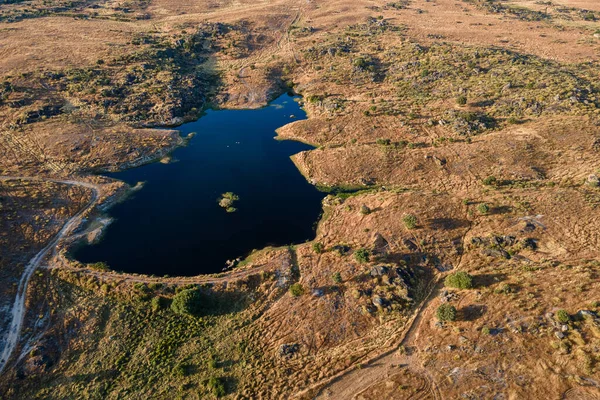 Malpartida de Caceres yakınlarındaki manzara. Extremadura. İspanya.