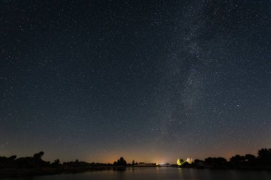 Barruecos 'un Doğal Alanı' nda gece fotoğrafçılığı. Extremadura. İspanya.