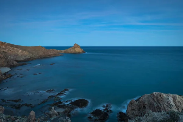 Paisaje Costero Atardecer Parque Natural Cabo Gata Andalucia España — Foto de Stock