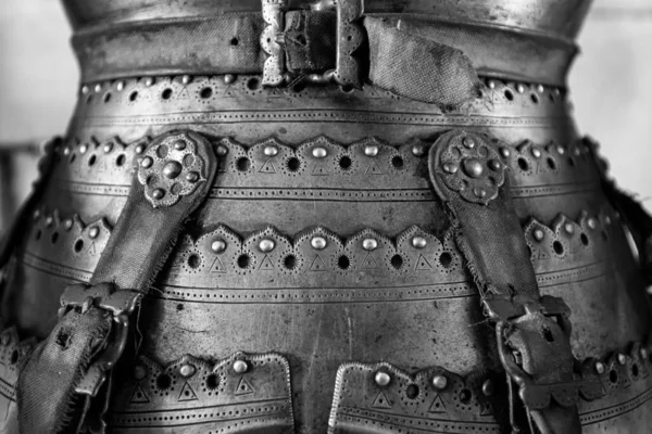 Szczegóły Średniowiecznej Zbroi Rycerskiej — Zdjęcie stockowe