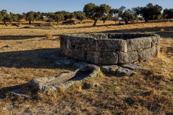 Ancient well in the Dehesa de la Luz. Extremadura. Spain.