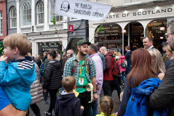 Edinburgh Festival Fringe 3-27 August 2018.Festival of street theater in Edinburgh an international festival organized in Edinburgh since 1947. The idea of the first festival was to fill up the divisions in the world, especially after the recent war