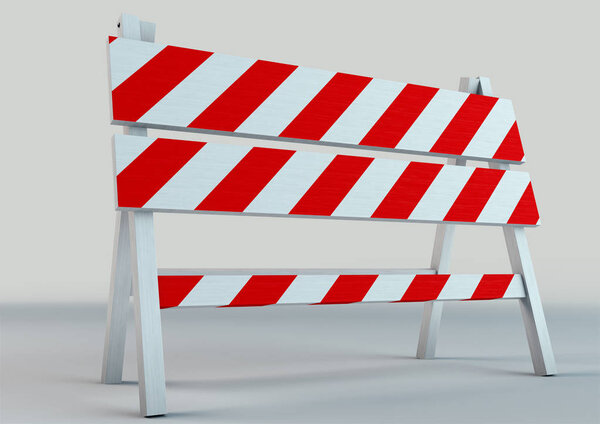 A traffic trestle illustration made in 3D software.