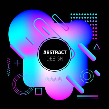 Sıvı renk arka plan tasarımı. Sıvı degrade şekilleri kompozisyon. vektör çizim