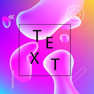 Sıvı renk arka plan tasarımı. Sıvı degrade şekilleri kompozisyon. vektör çizim