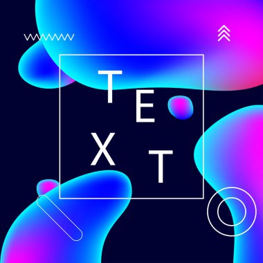 Sıvı renk arka plan tasarımı. Sıvı degrade şekilleri kompozisyon. vektör çizim