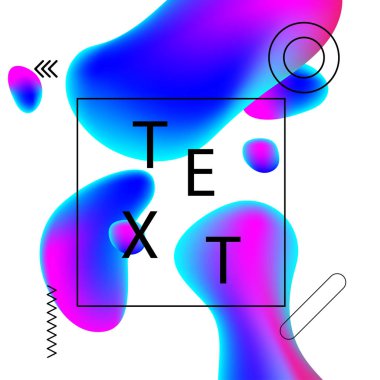 Sıvı renk arka plan tasarımı. Sıvı degrade şekilleri kompozisyon. vektör çizim