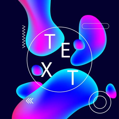 Sıvı renk arka plan tasarımı. Sıvı degrade şekilleri kompozisyon. vektör çizim