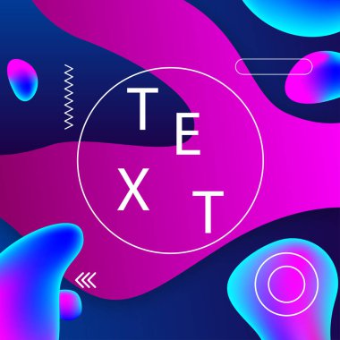 Sıvı renk arka plan tasarımı. Sıvı degrade şekilleri kompozisyon. vektör çizim