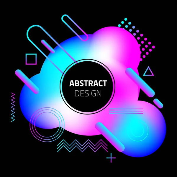 Sıvı renk arka plan tasarımı. Sıvı degrade şekilleri kompozisyon. vektör çizim