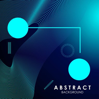 Modern renkli akışı poster. Koyu arka plan dalga sıvı şekil hatları. Vektör çizim 