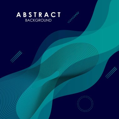 Modern renkli akışı poster. Koyu arka plan dalga sıvı şekil hatları. Vektör çizim 