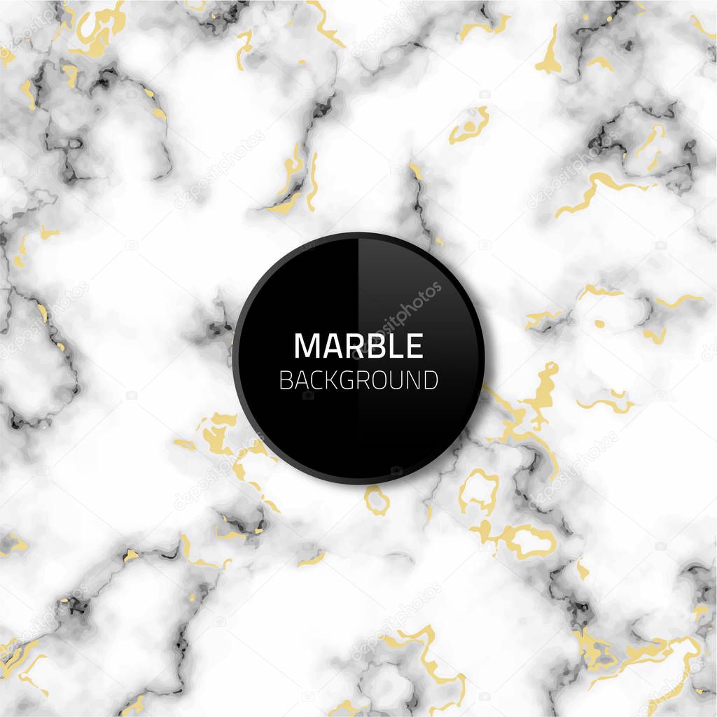 Vector marble texture, seamless pattern design with golden geometric lines, black and white marbling surface, modern luxurious background, vector illustration