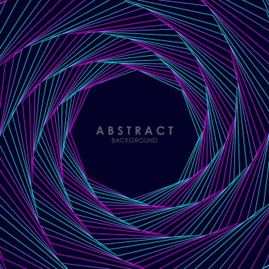 Modern renkli akışı poster. Koyu arka plan dalga sıvı şekil hatları. Vektör çizim 