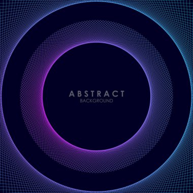 Modern renkli akışı poster. Koyu arka plan dalga sıvı şekil hatları. Vektör çizim 