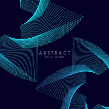 Modern renkli akışı poster. Koyu arka plan dalga sıvı şekil hatları. Vektör çizim 