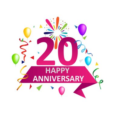 Mutlu Doğum günü Tipografi vektör tasarımı tebrik kartları ve afiş balon, konfeti, Doğum günü kutlaması için tasarım şablonu ile için. vektör çizim